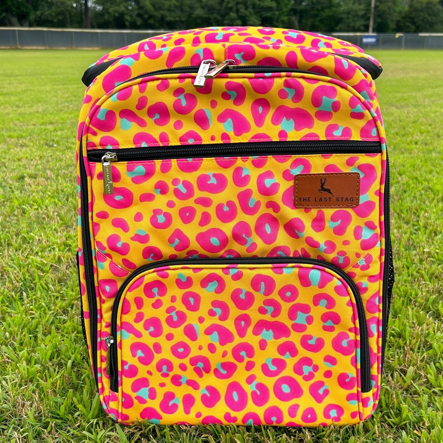 Neon Leopard Backpack Cooler