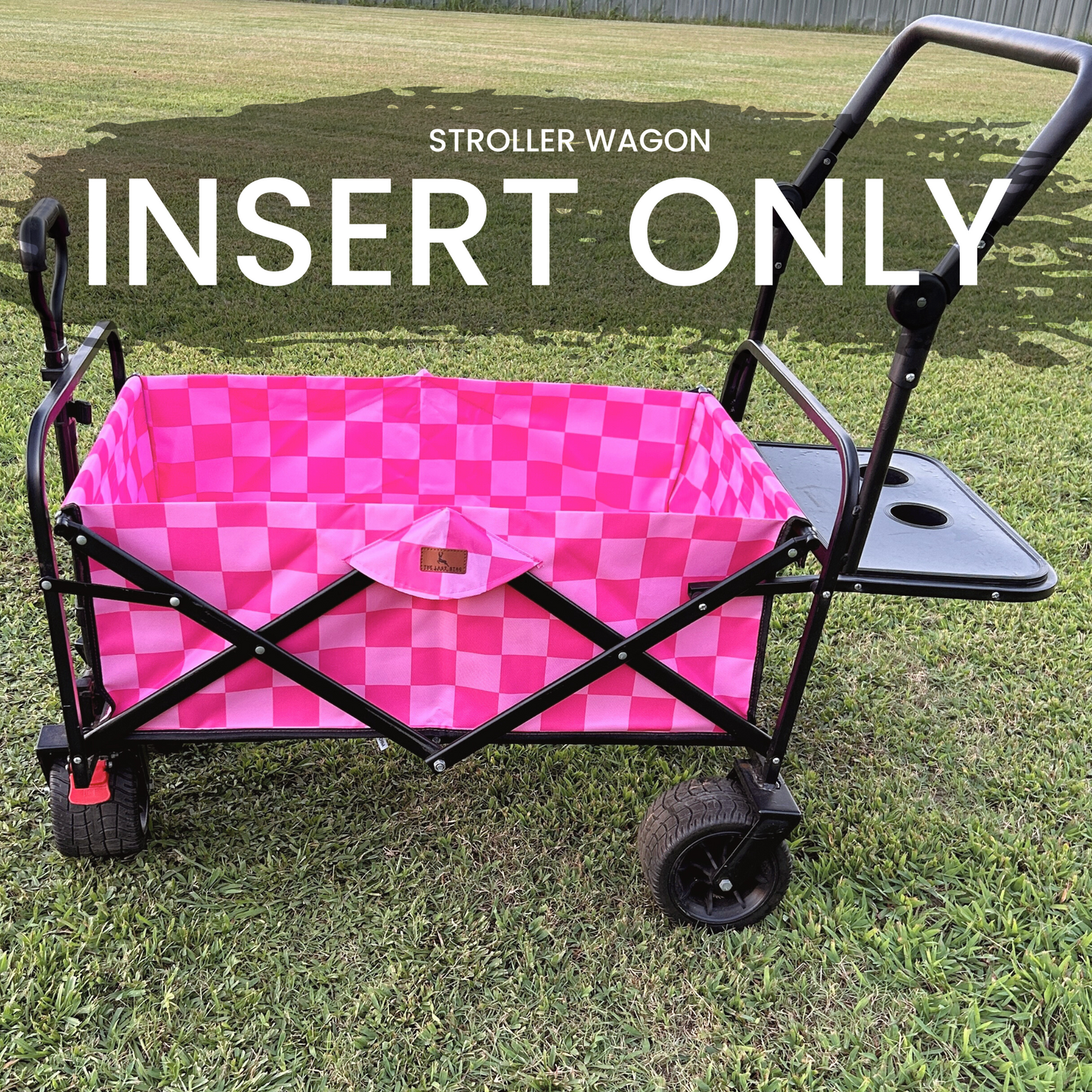 Pink Checkerboard - Stroller Wagon [INSERT]