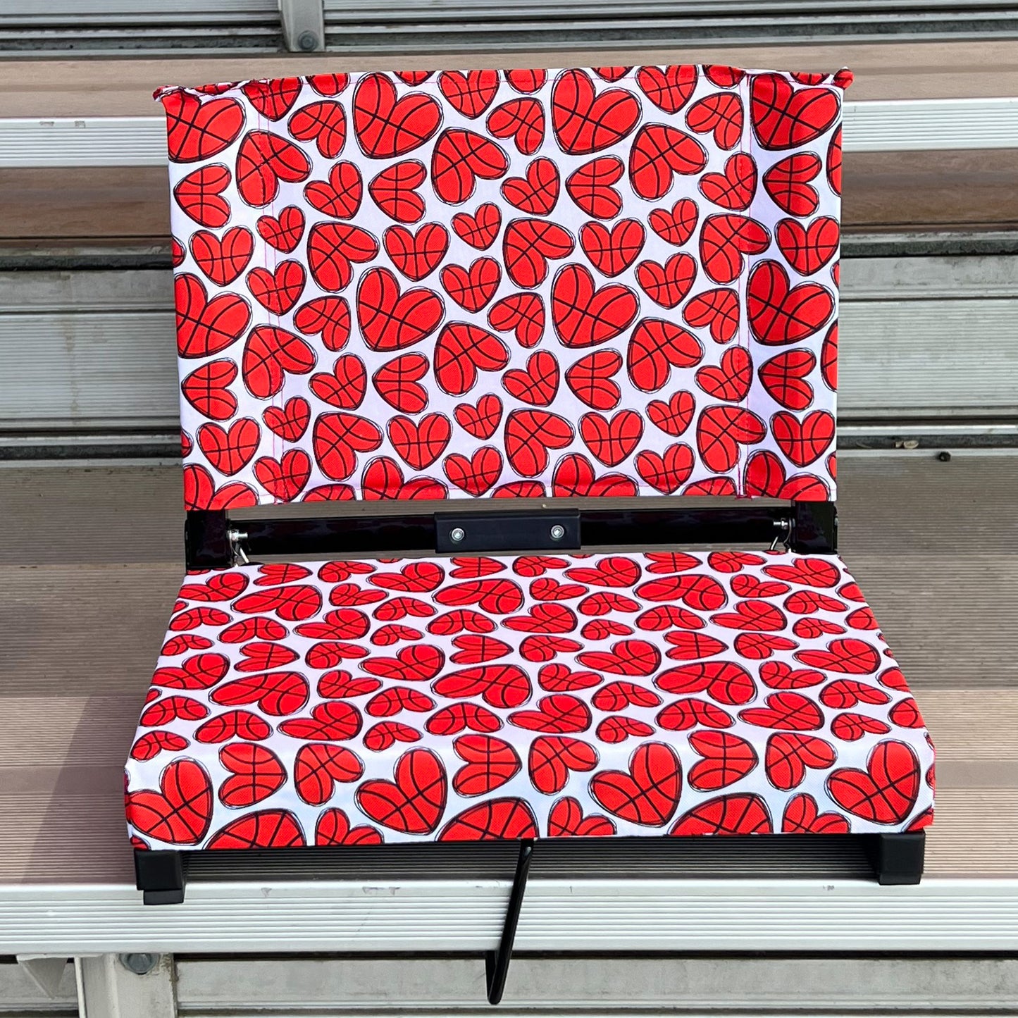 Basketball Hearts Folding Stadium Seat