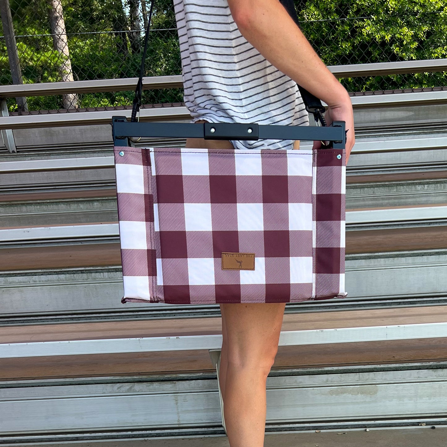 Maroon Buffalo Folding Stadium Seat