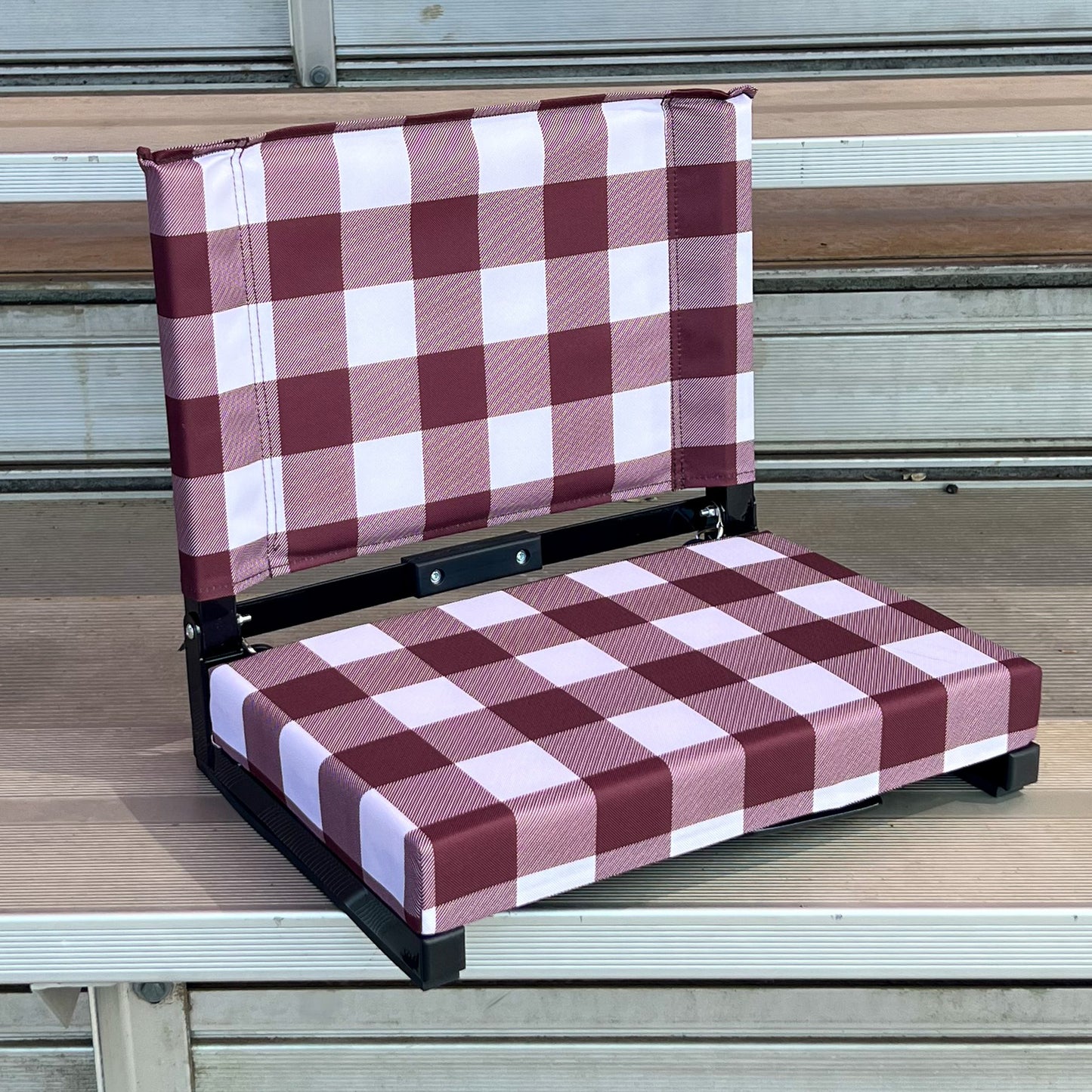 Maroon Buffalo Folding Stadium Seat