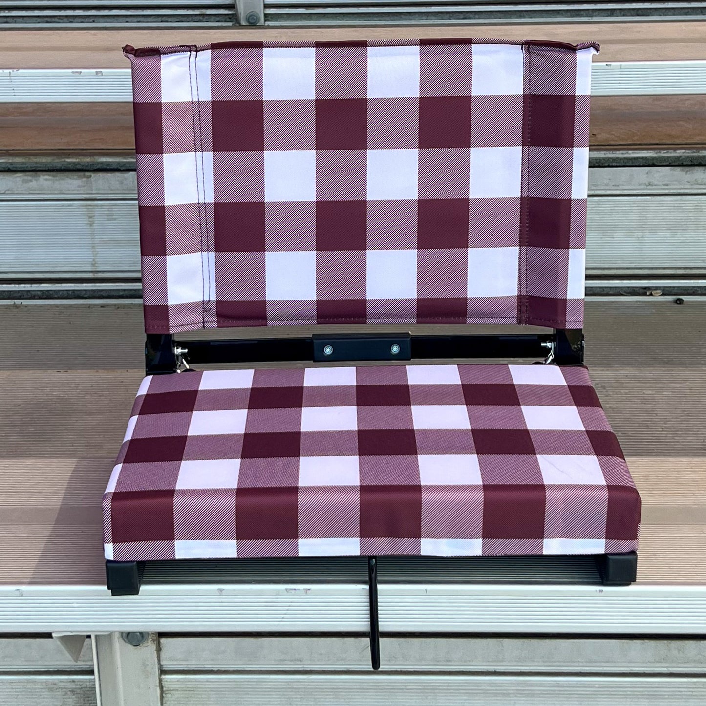 Maroon Buffalo Folding Stadium Seat