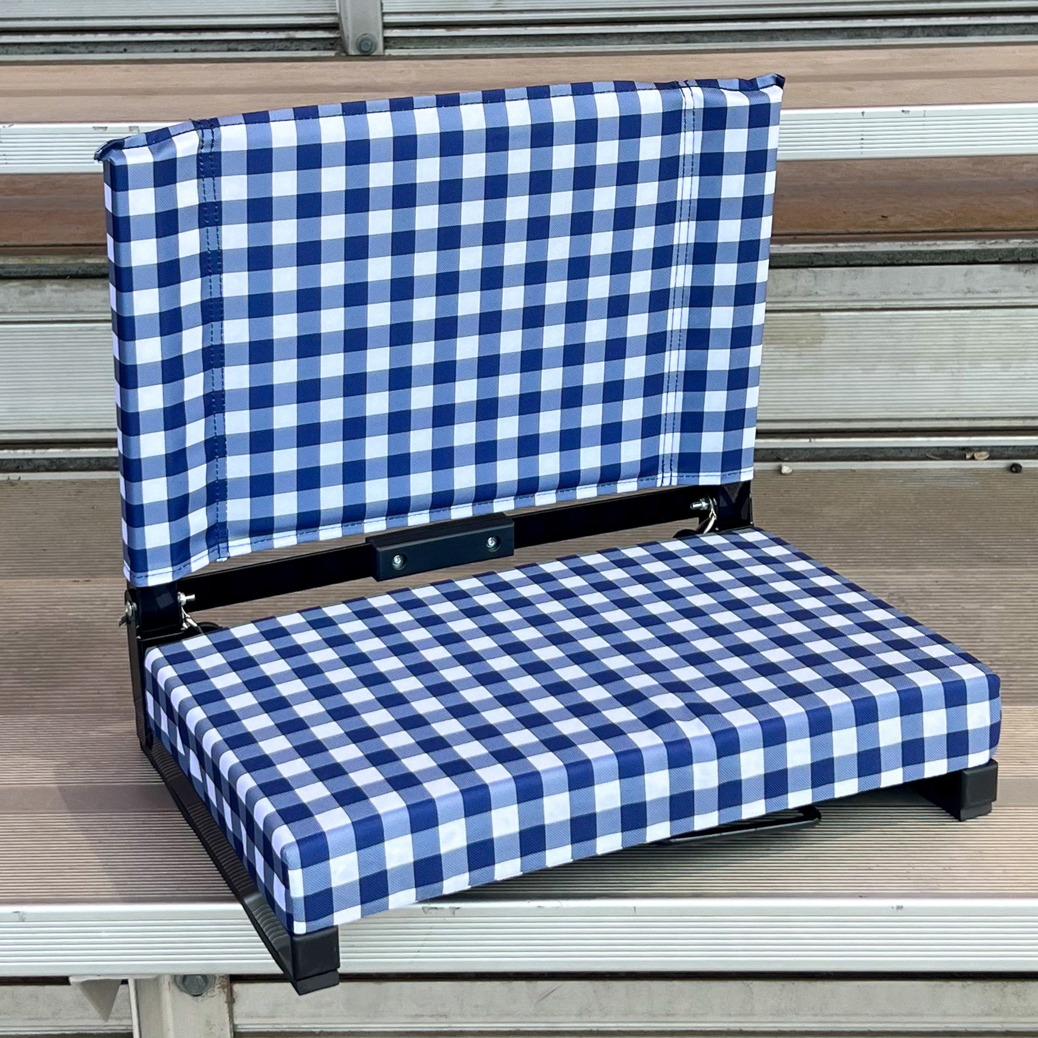 Navy best sale check chair