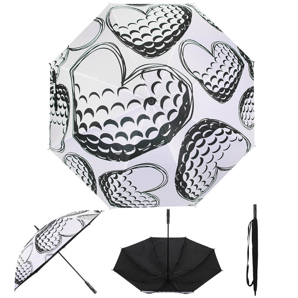 Large Golf Umbrella with golf ball hearts from The Last Stag