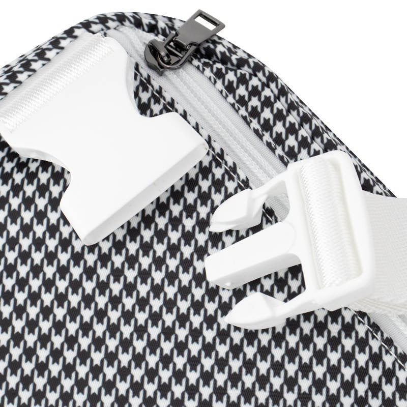 Black and White Houndstooth Easy Carry Belt Bag