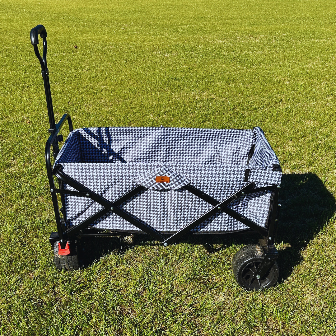 Black & White Houndstooth Tailgate Wagon