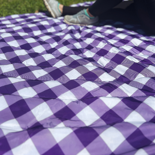 Purple Buffalo Check - Indoor/Outdoor Puffy Blanket