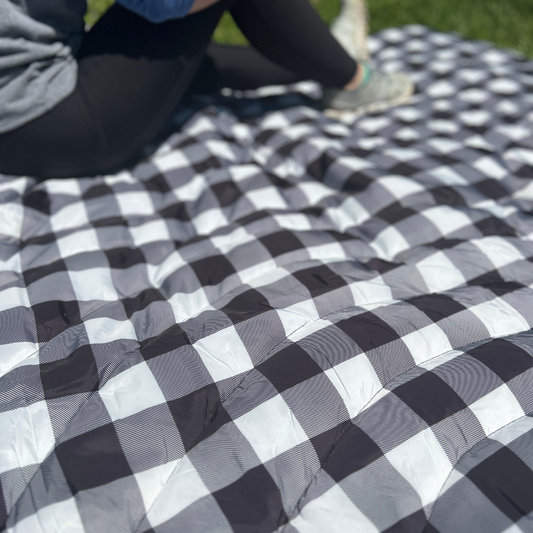 Black Buffalo Check - Indoor/Outdoor Puffy Blanket