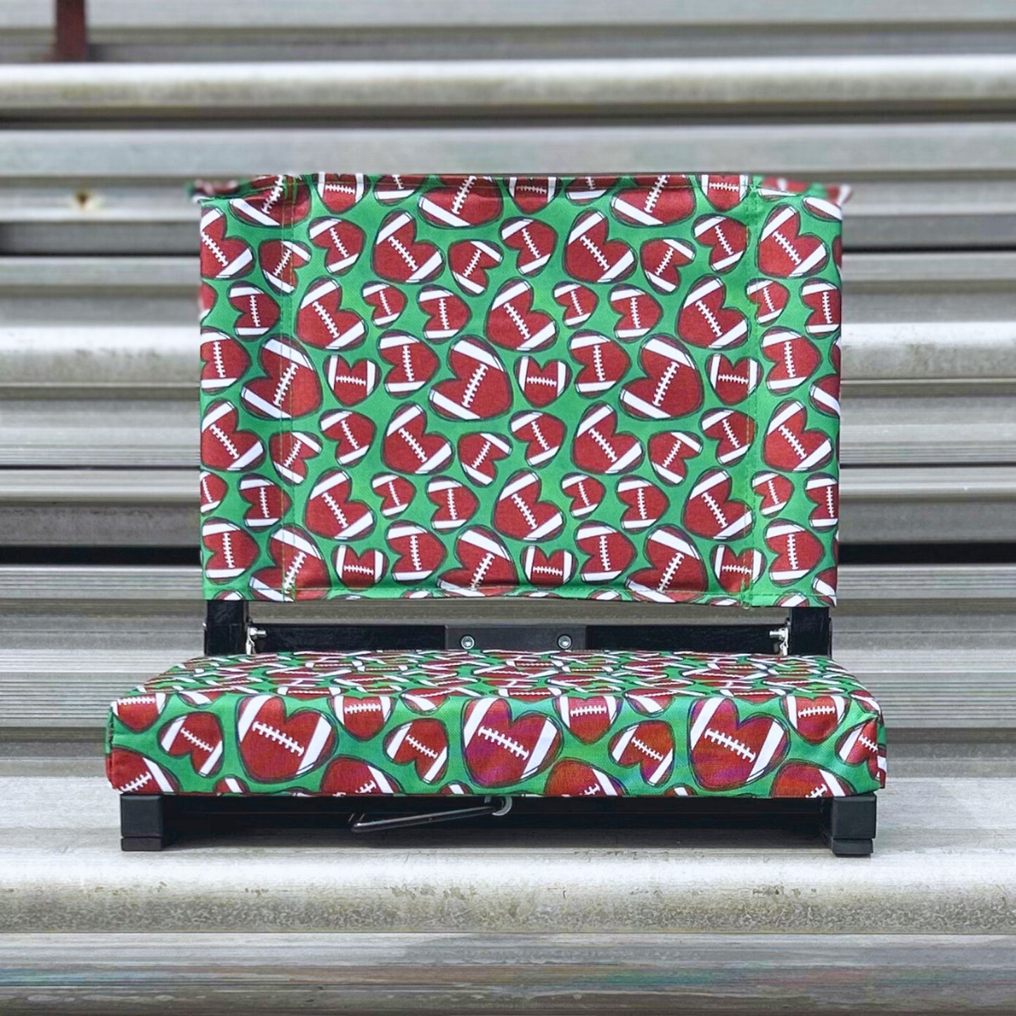 Football Hearts Folding Stadium Seat