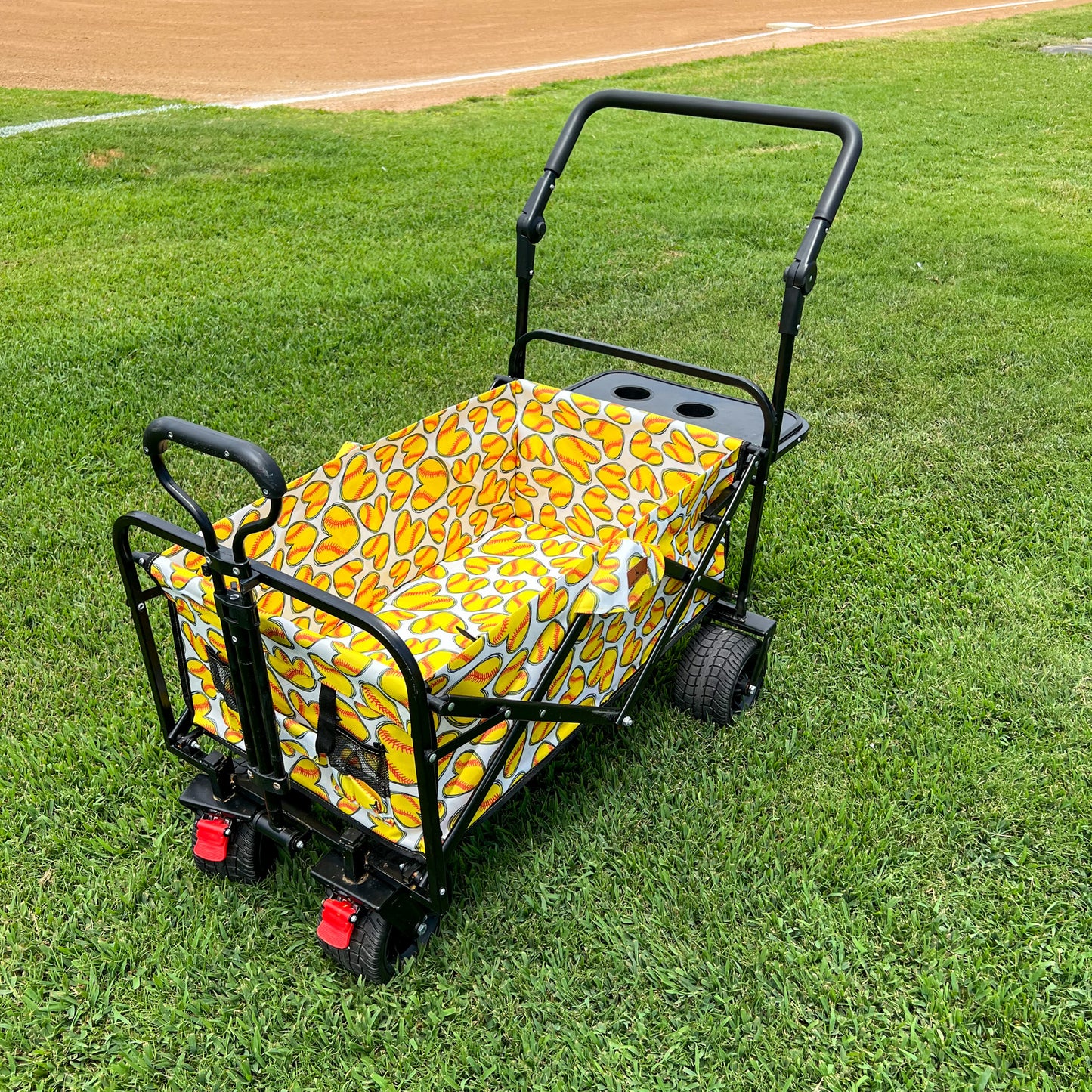 Softball Hearts Stroller Wagon