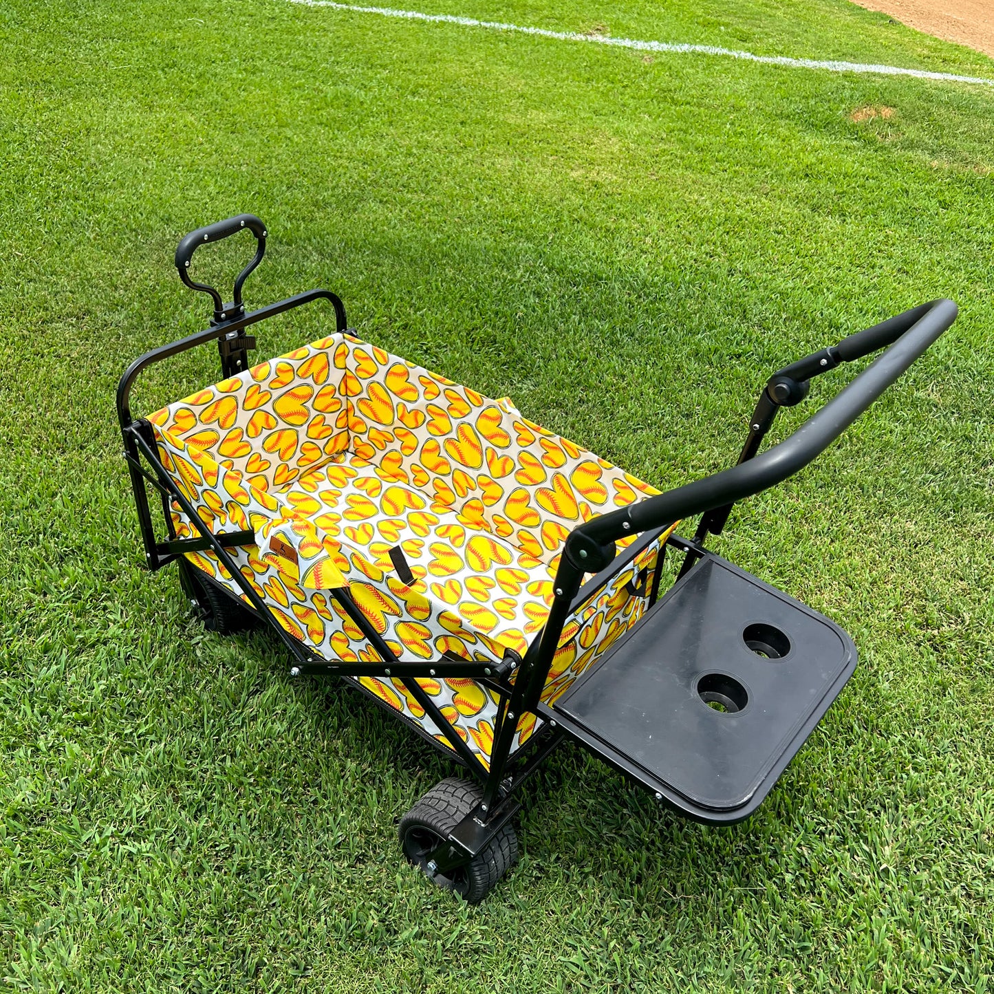 Softball Hearts Stroller Wagon