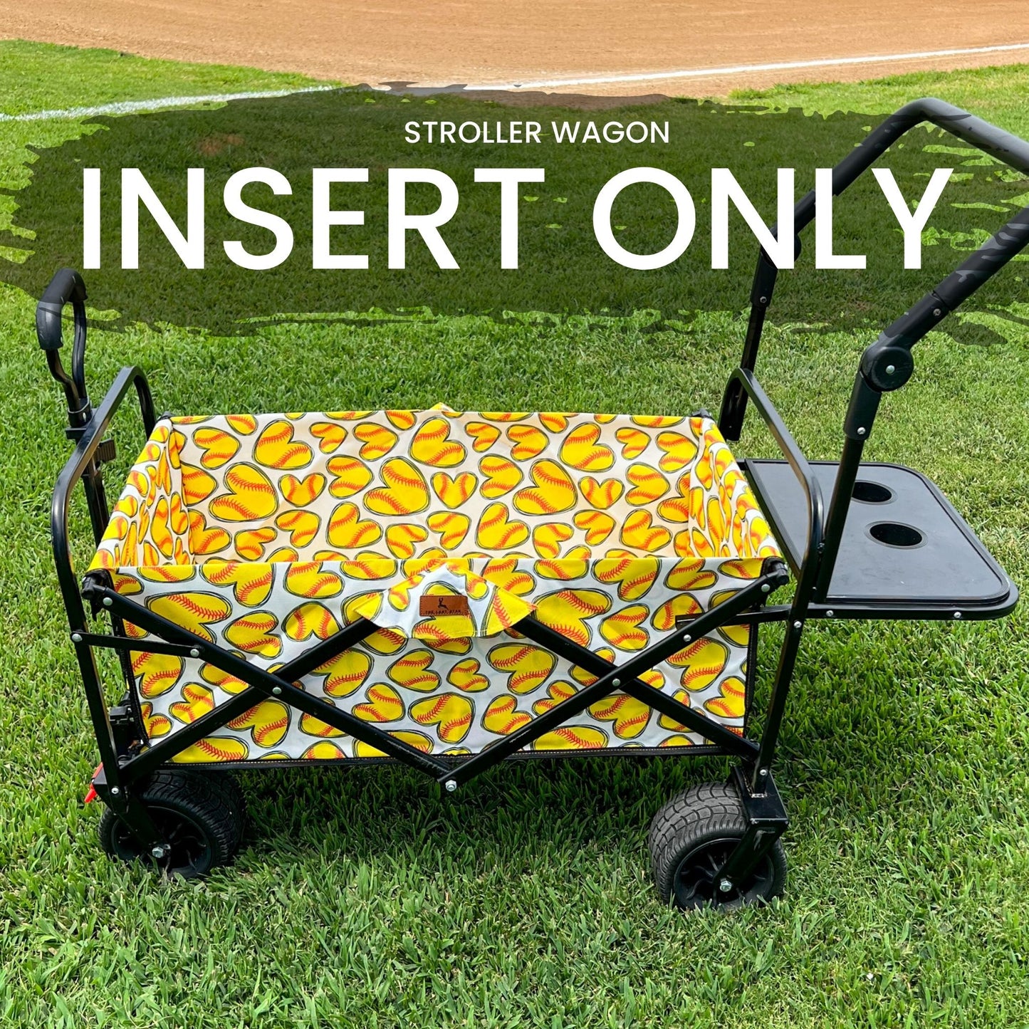 Softball Hearts - Stroller Wagon [INSERT]