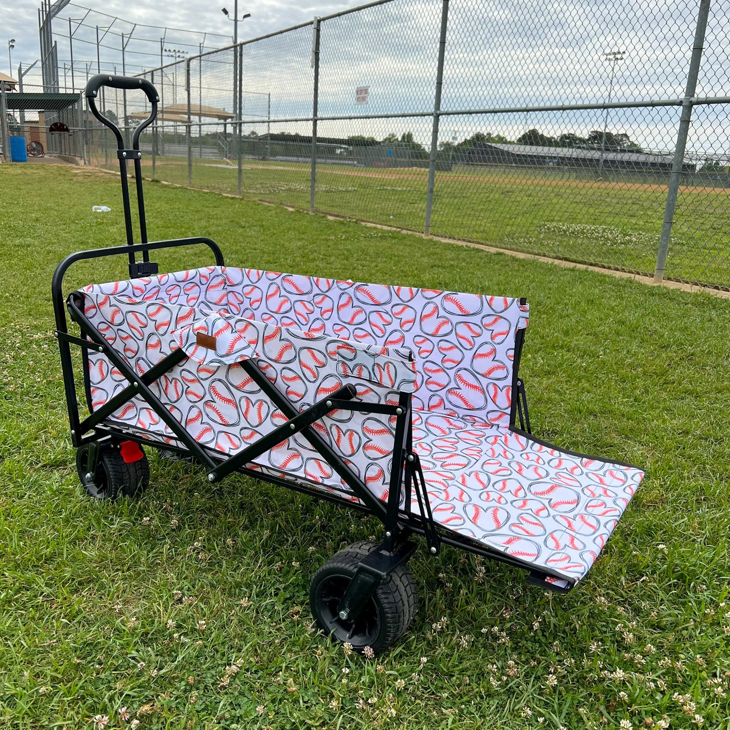 Baseball Hearts Tailgate Wagon