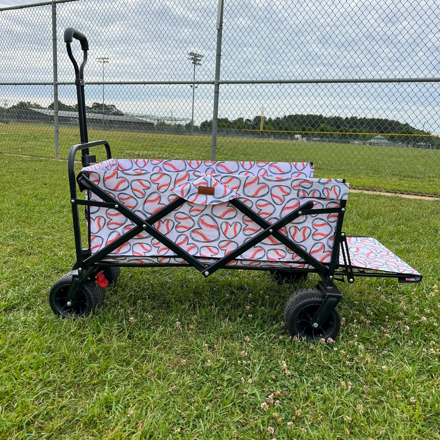 Baseball Hearts Tailgate Wagon