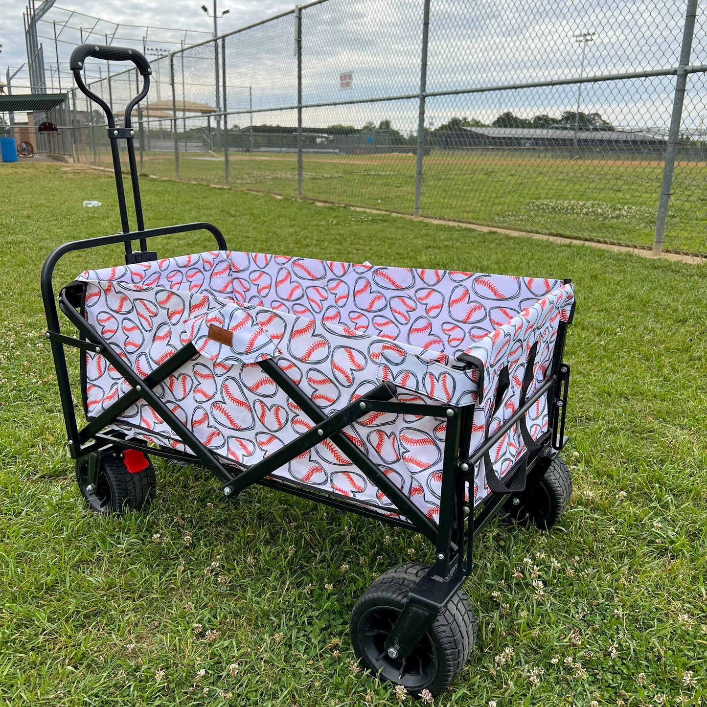 Baseball Hearts Tailgate Wagon