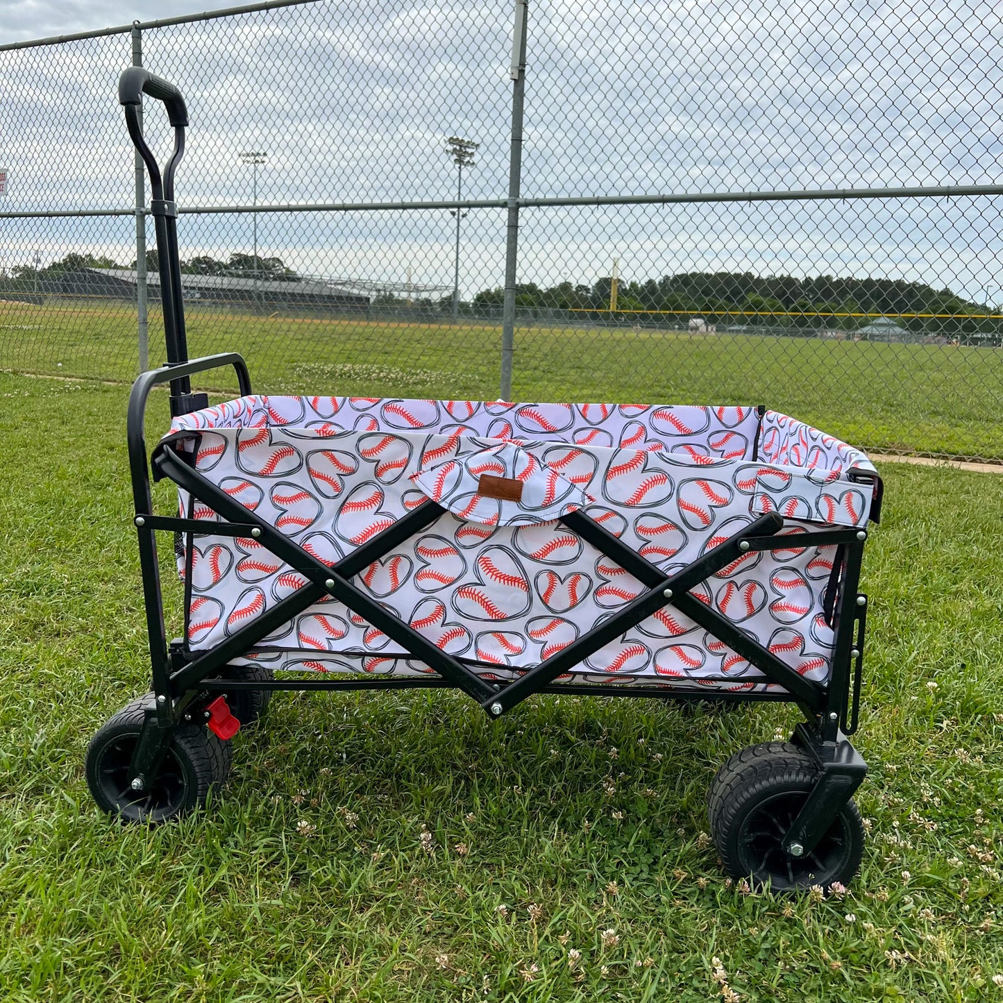 Baseball Hearts Tailgate Wagon