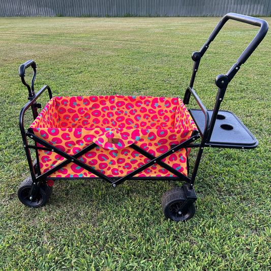 Neon Leopard Print Stroller Wagon