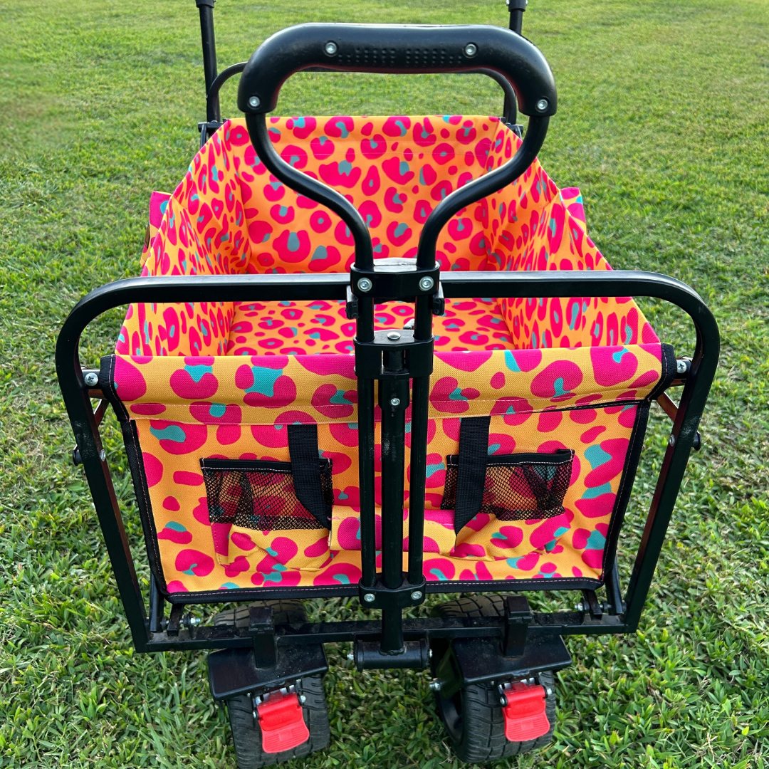 Neon Leopard Print Stroller Wagon