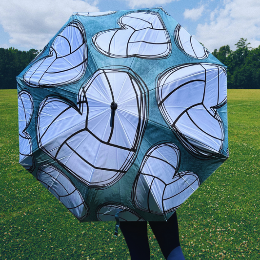 Volleyball Hearts - Large Golf Umbrella