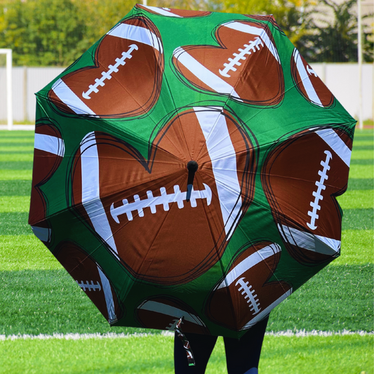 Football Hearts - Large Golf Umbrella