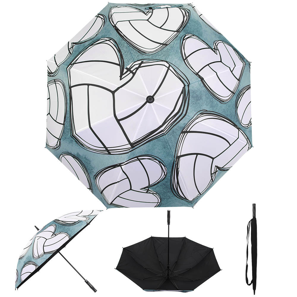 Volleyball Hearts - Large Golf Umbrella