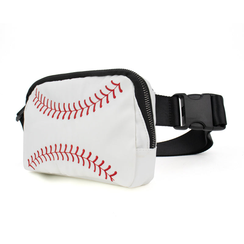 Baseball Embroidered Stitches Easy Carry Belt Bag