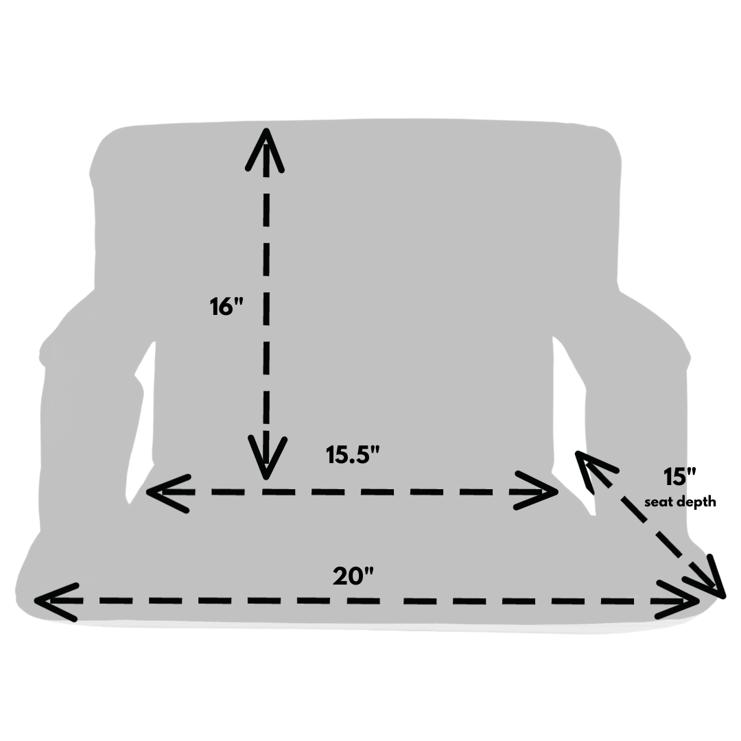 Navy Stadium Seat with Armrests