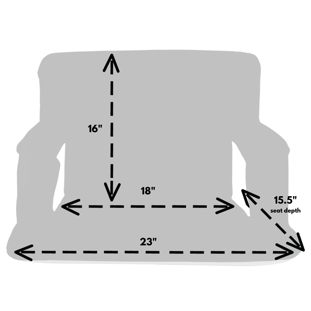 Leighton's Garden 23" Stadium Seat with Armrests