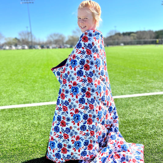 Americana Floral - Indoor/Outdoor Puffy Blanket