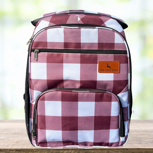 Maroon Buffalo Backpack Cooler - The Last Stag