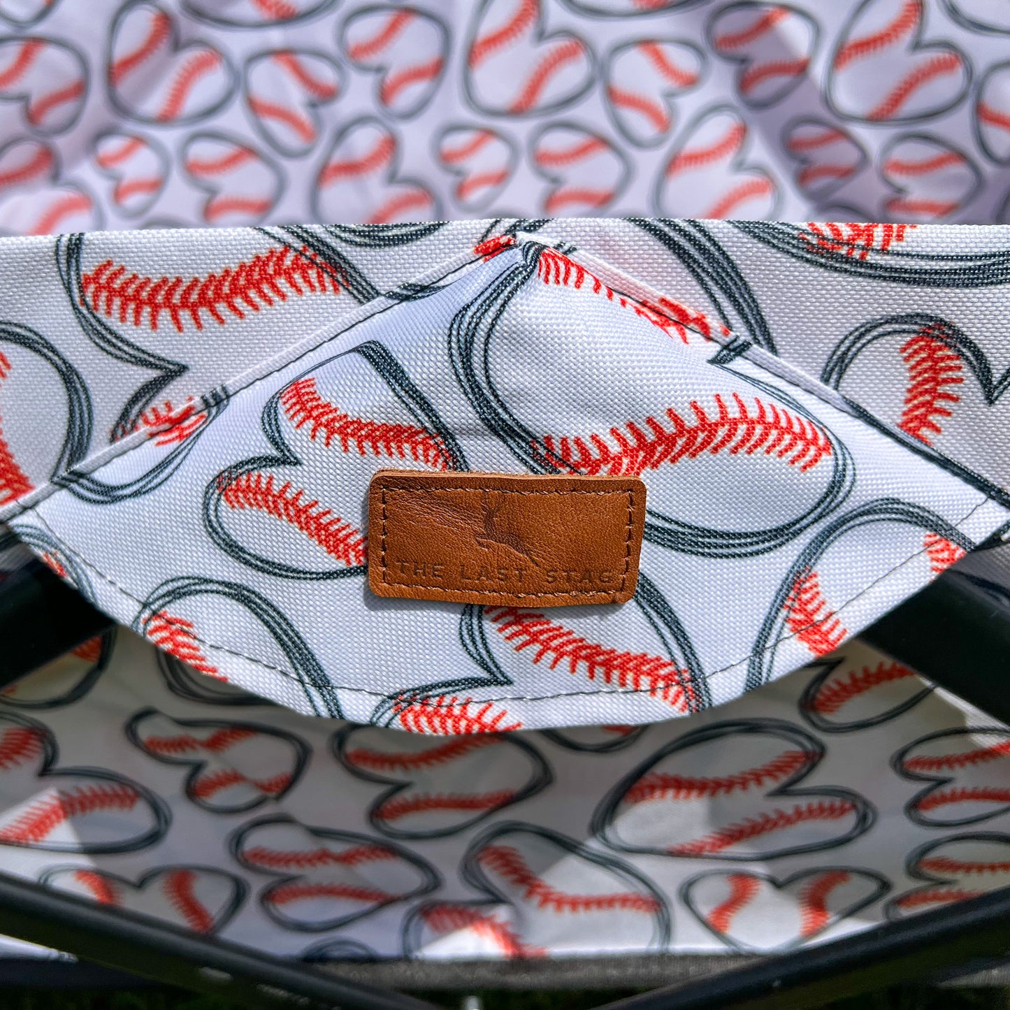 Baseball Hearts Stroller Wagon