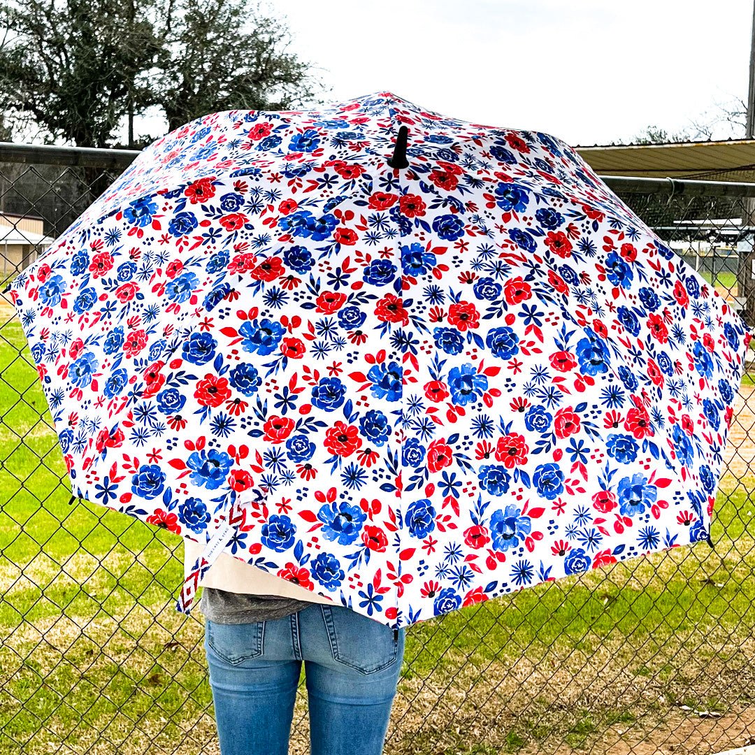 Americana Floral - Large Golf Umbrella - The Last Stag