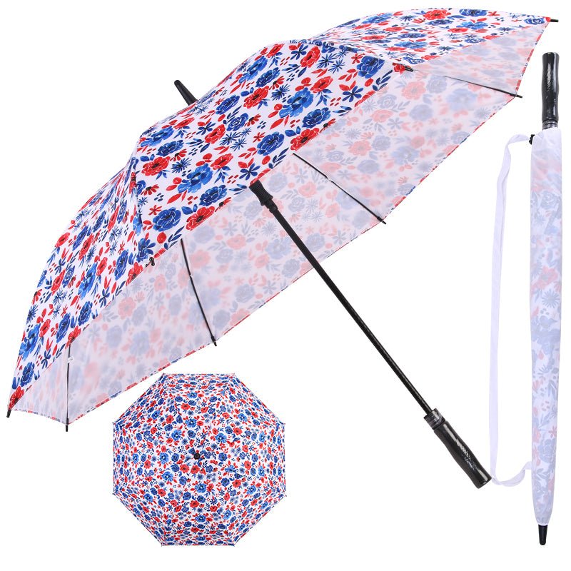 Americana Floral - Large Golf Umbrella - The Last Stag