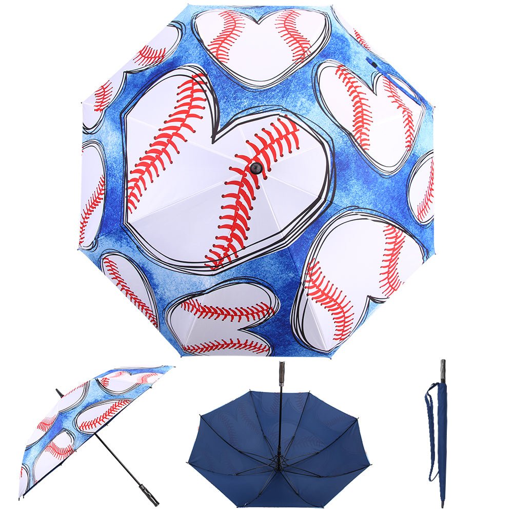 Baseball Hearts Large 52" Golf Umbrella - The Last Stag