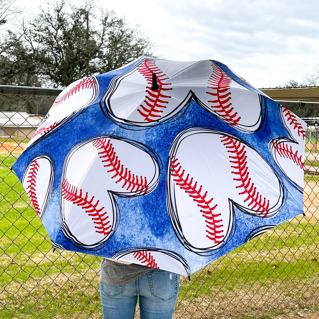 Baseball Hearts Large 52" Golf Umbrella - The Last Stag