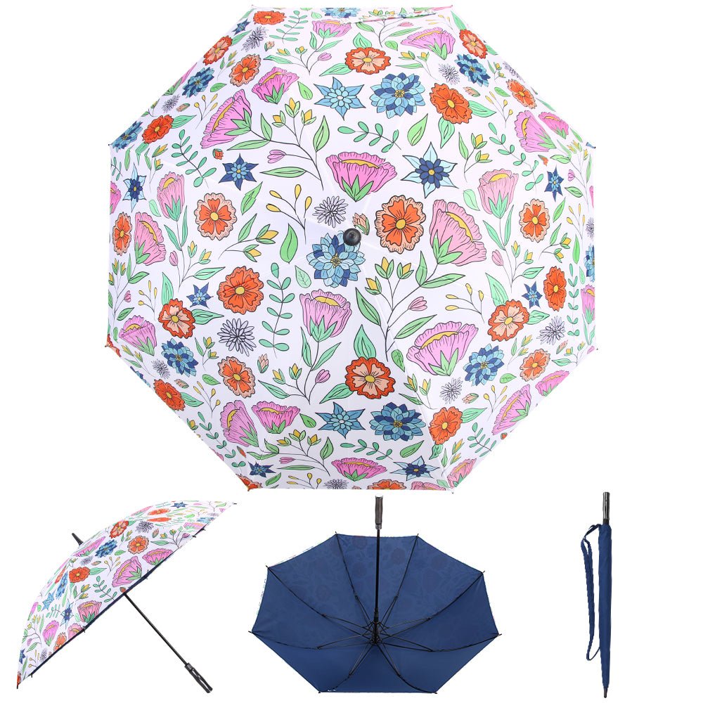 Boho Floral Large 52" Golf Umbrella - The Last Stag