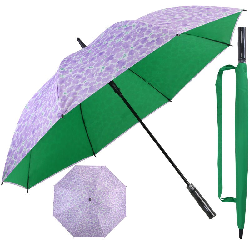 Lavender Floral Large 52" Golf Umbrella - The Last Stag