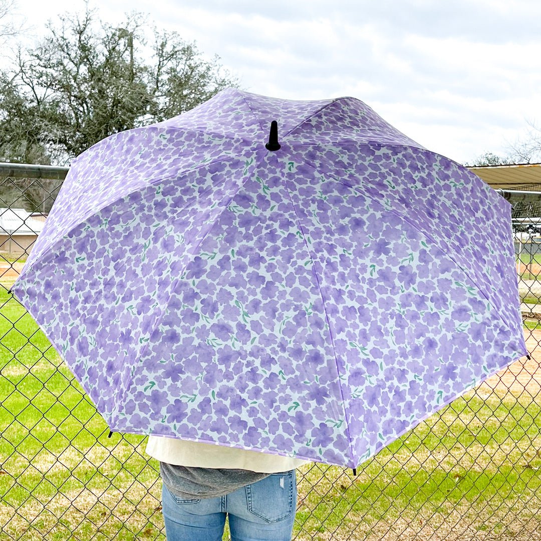 Lavender Floral Large 52" Golf Umbrella - The Last Stag