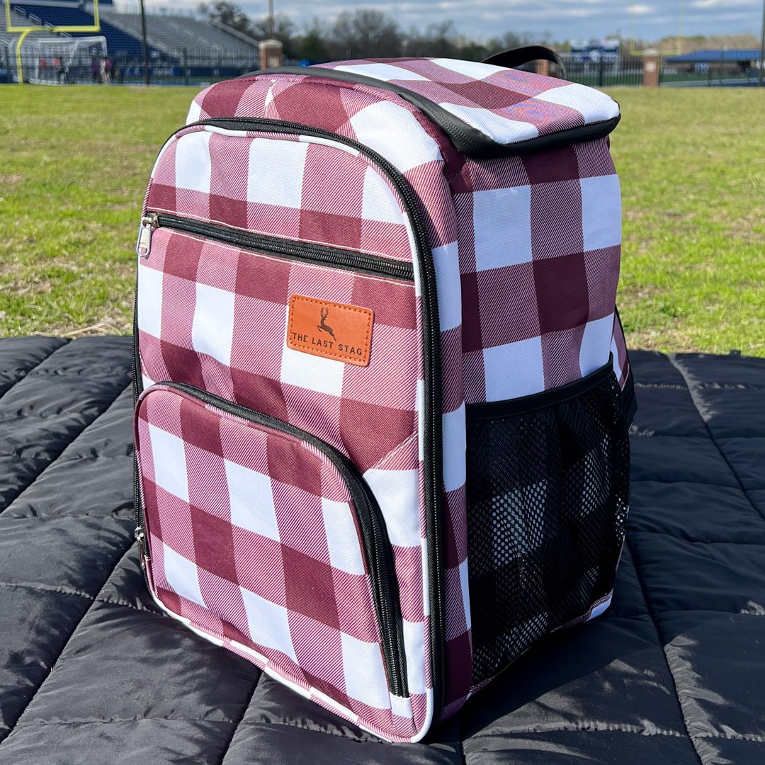 Maroon Buffalo Backpack Cooler - The Last Stag