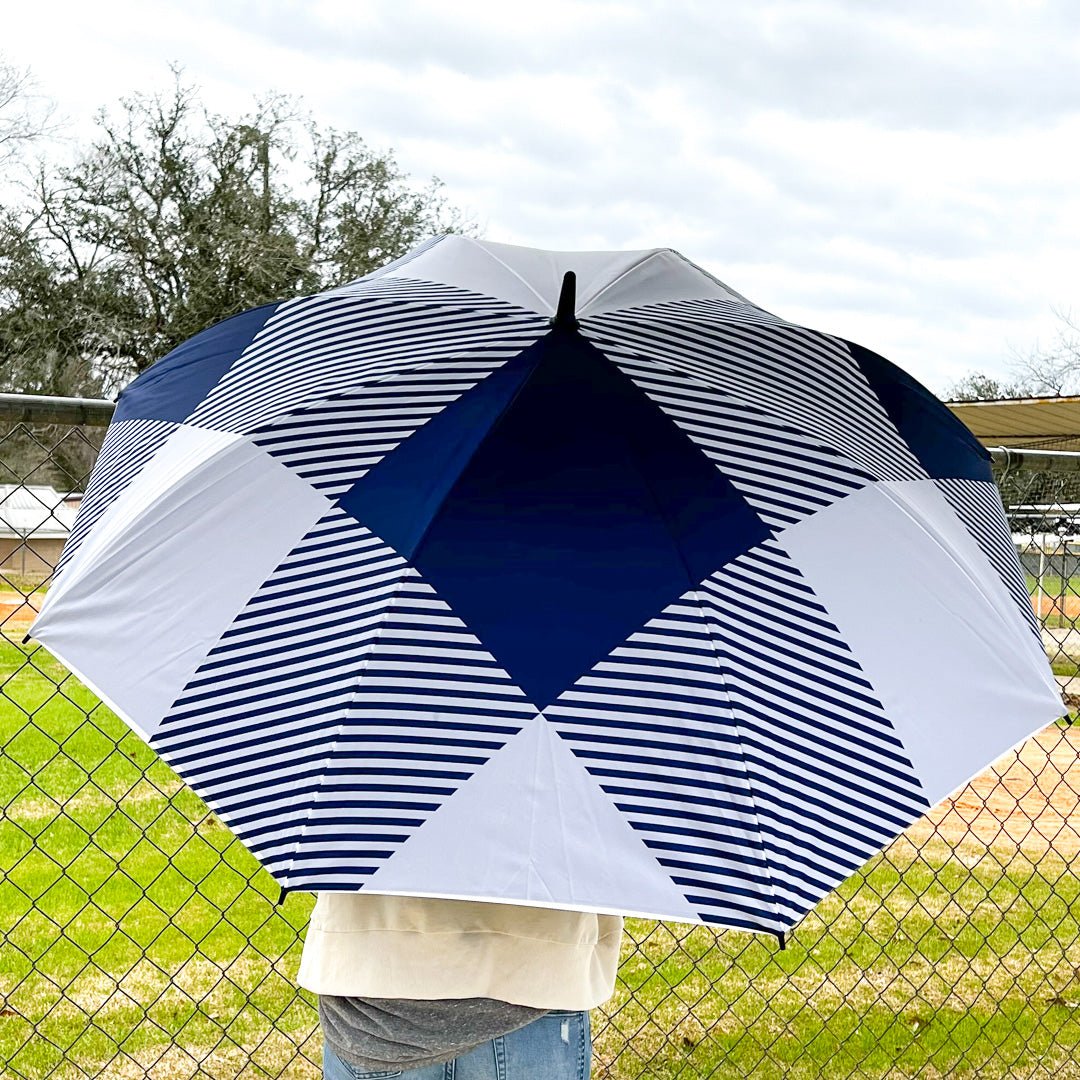 Navy Buffalo Large 52" Golf Umbrella - The Last Stag