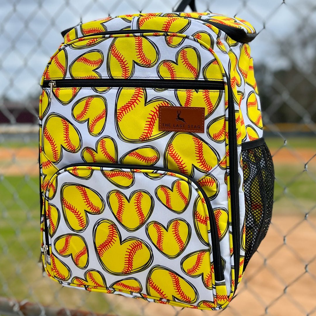 Softball Hearts Backpack Cooler - The Last Stag